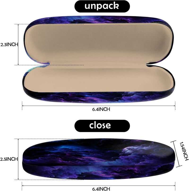 Cabreche Glasses Case Hard Shell Eyeglass Portable Glasses Eyeglasses Holder Box with Cleaning Cloth Women Girls Men Cute - Image 2